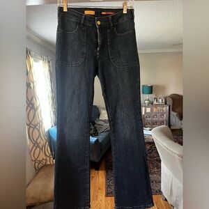 Pilcro Dark Blue Bootcut Jeans with Front Pockets